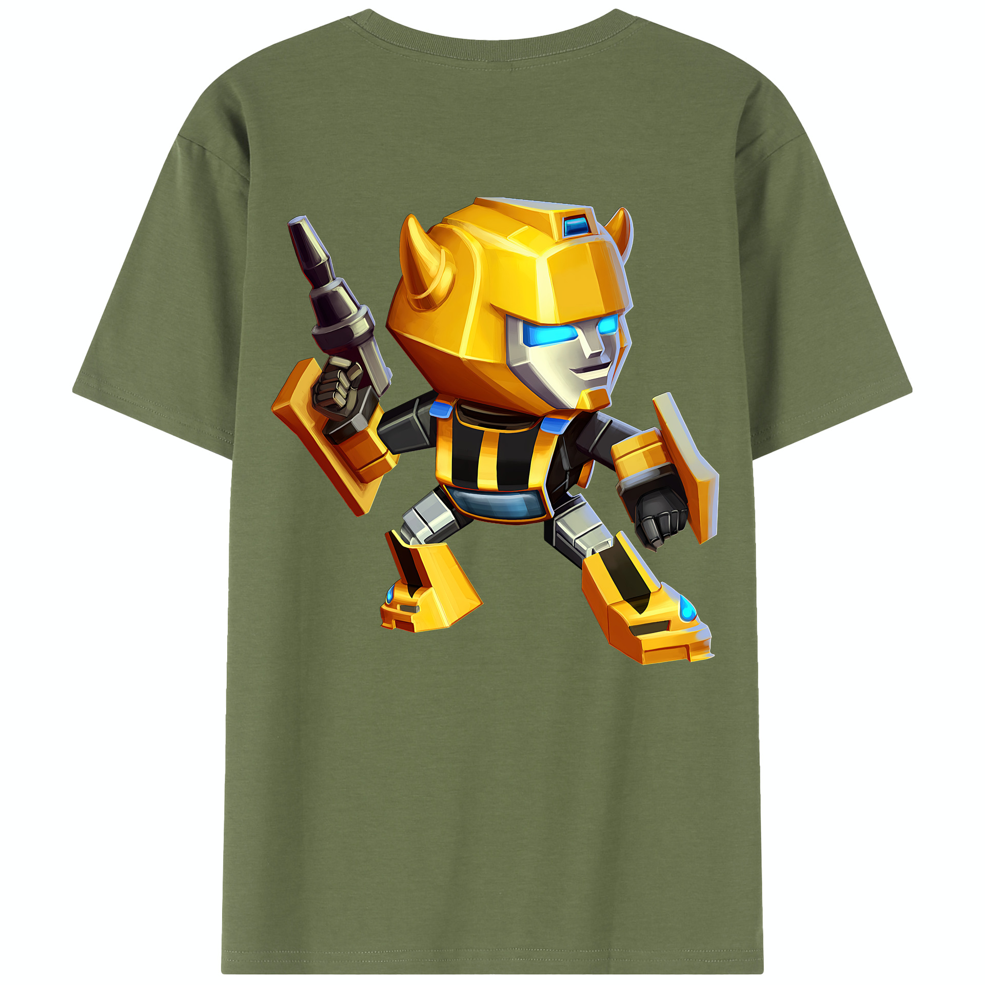 （画像用） Transformers トランスフォーマー 綿100％半袖Tシャツ（背面プリント）